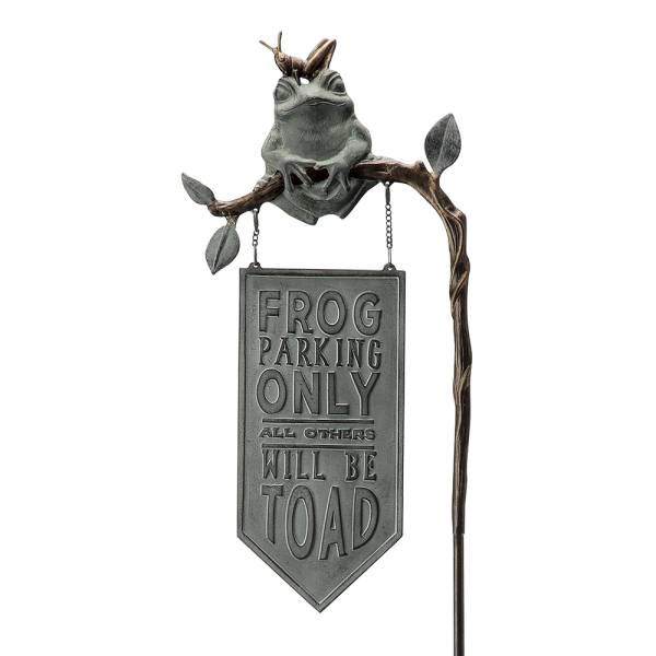 Frog Parking Garden Sign on Stake By SPI Home | Outdoor Decor | Modishstore-3