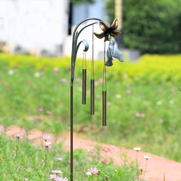 Hummingbird Windbell on Stake By SPI Home | Outdoor Decor | Modishstore
