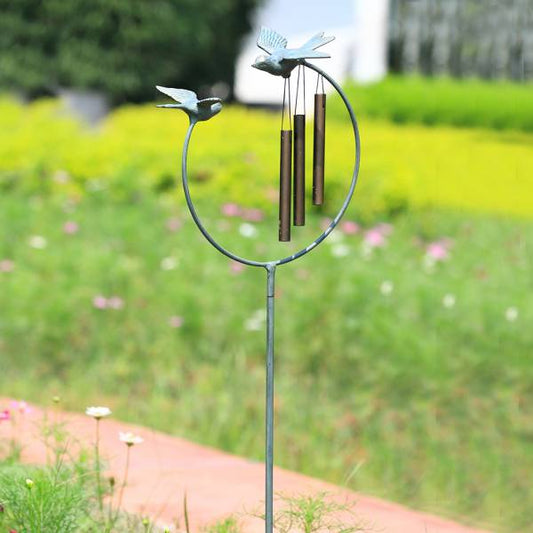 Bird Pair Windbell on Stake By SPI Home | Outdoor Decor | Modishstore