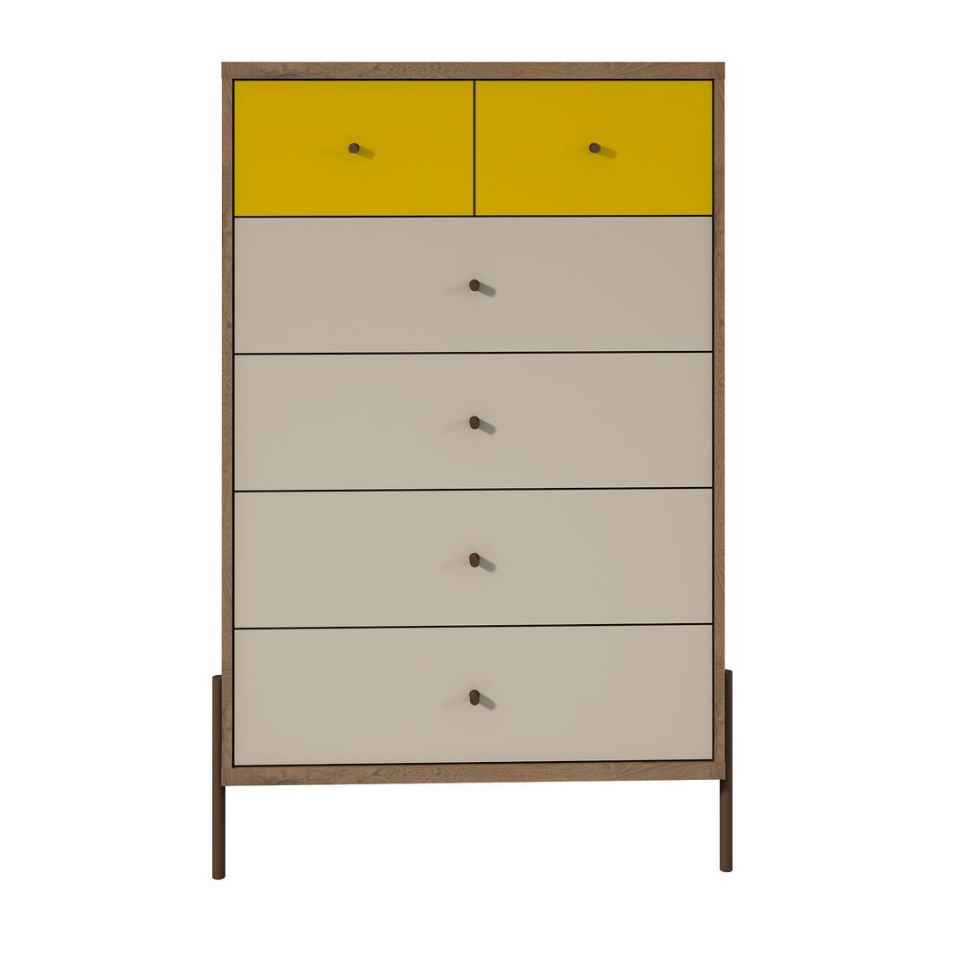 Manhattan Comfort Joy 48.43" Tall Dresser with 6 Full Extension Drawers | Dressers | Modishstore-5
