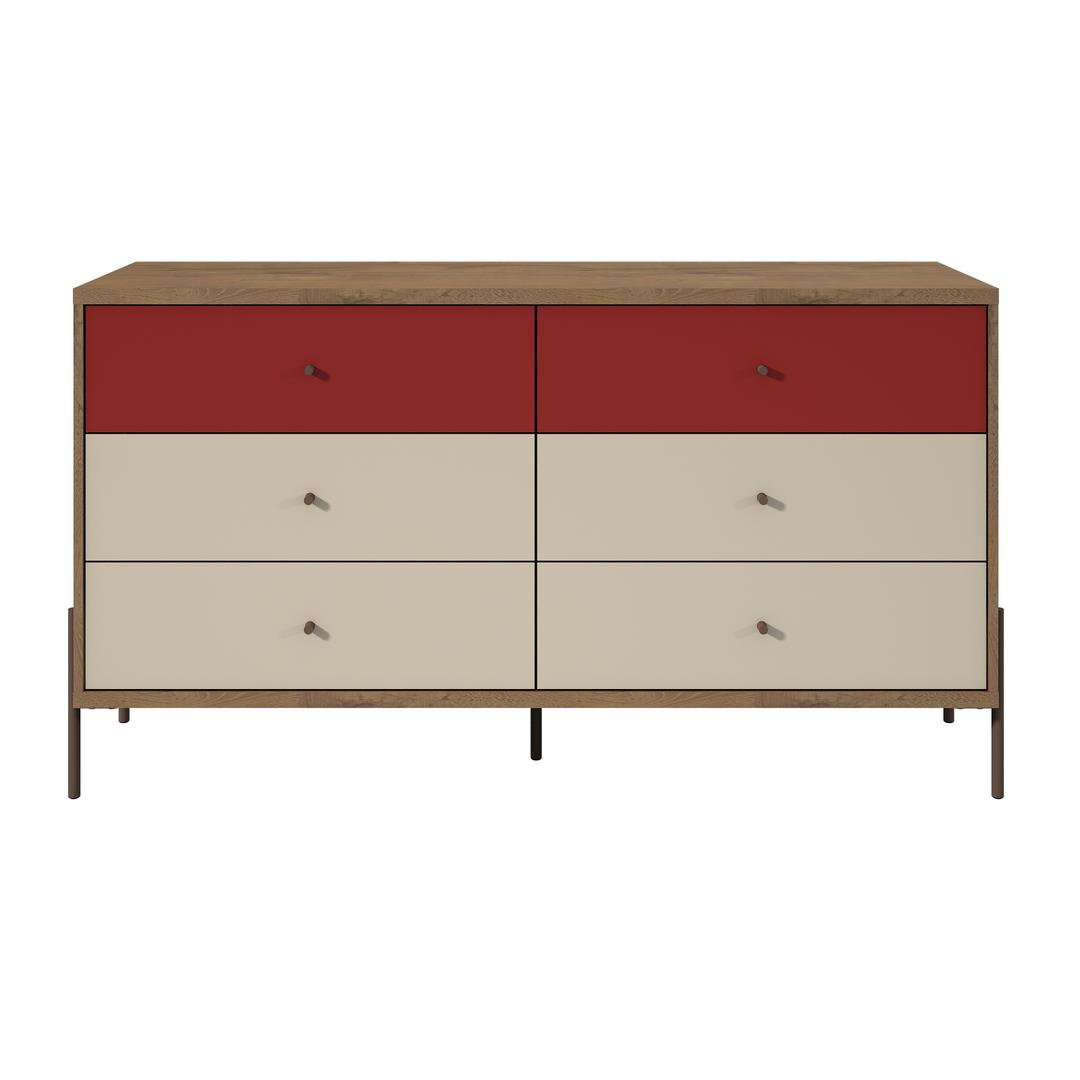 Manhattan Comfort Joy 59" Wide Double Dresser with 6 Full Extension Drawers | Dressers | Modishstore-4