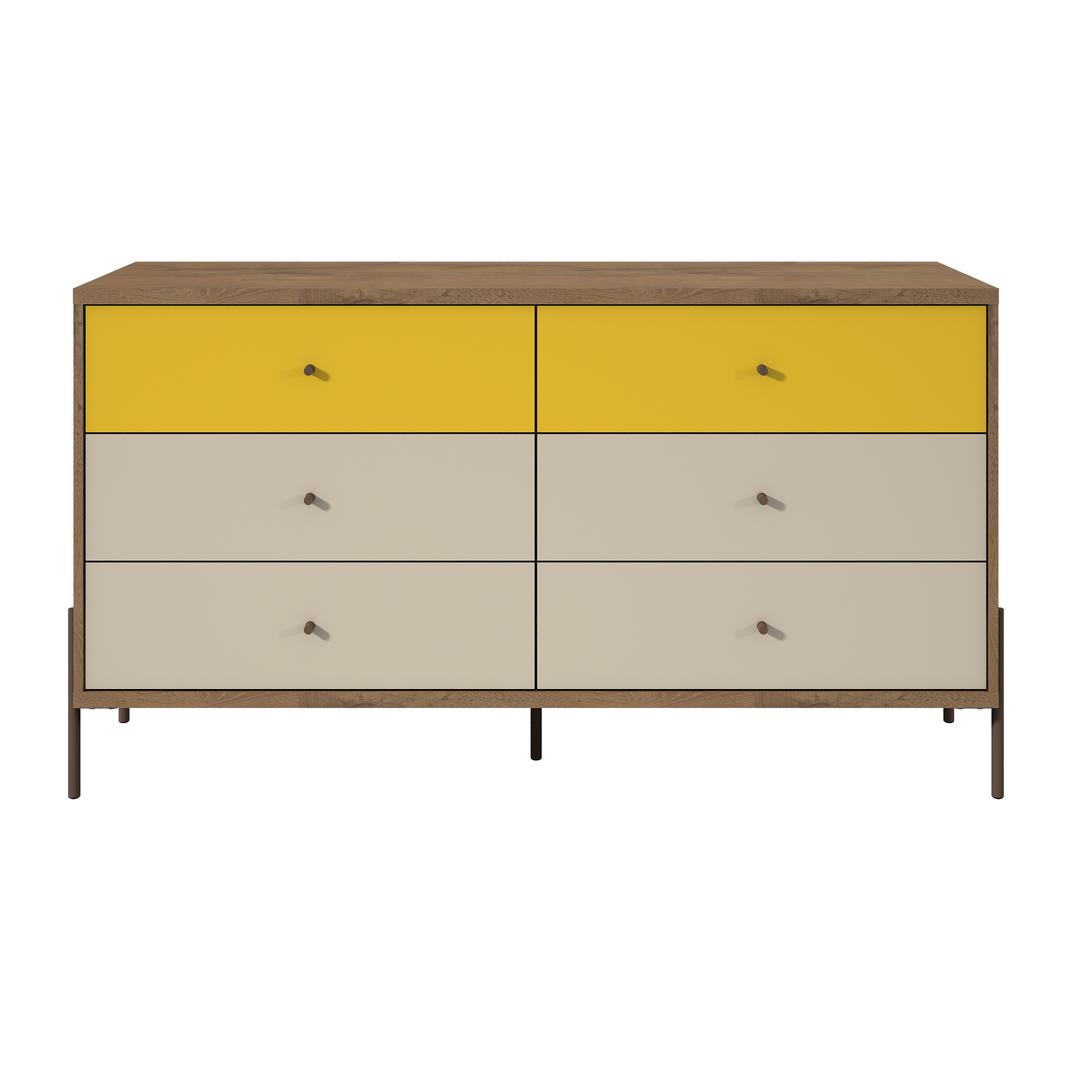 Manhattan Comfort Joy 59" Wide Double Dresser with 6 Full Extension Drawers | Dressers | Modishstore-5