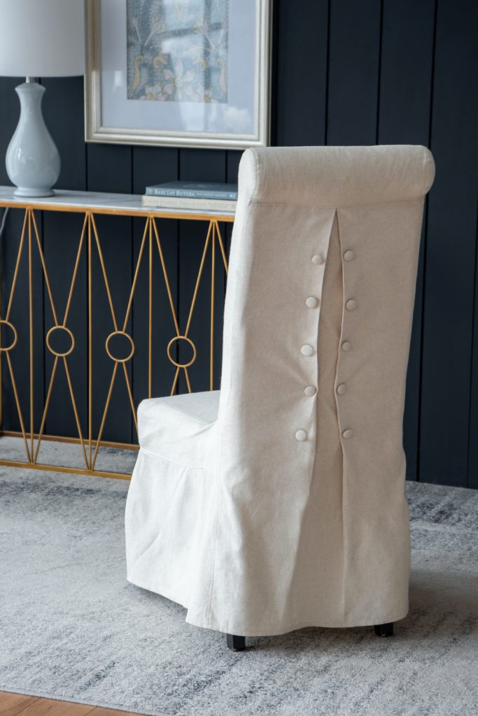 A&B Home Laramie Skirted Parsons Chair - Thumbnail 4