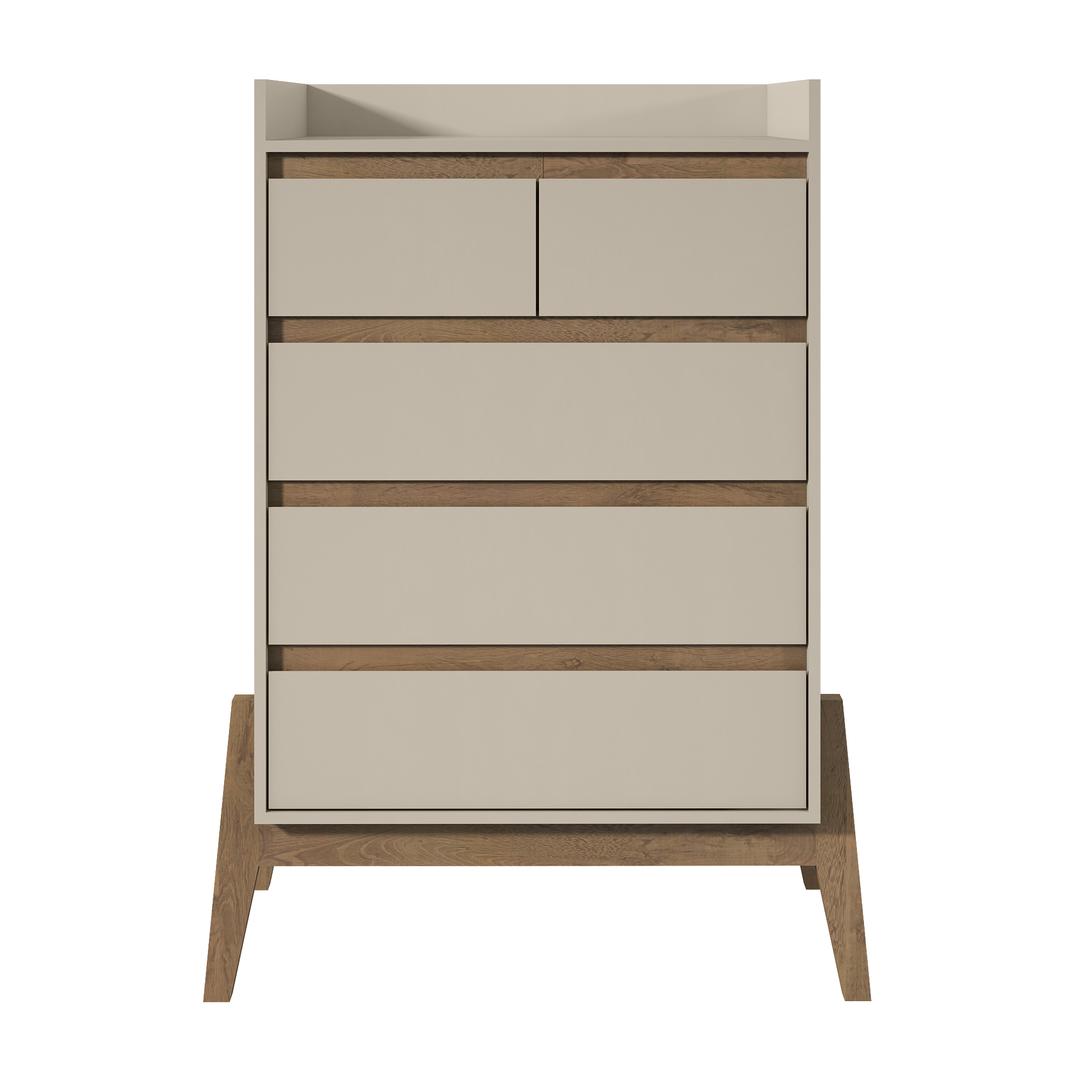 Manhattan Comfort Essence 48.23" Tall Dresser with 5 Full Extension Drawers | Dressers | Modishstore-3