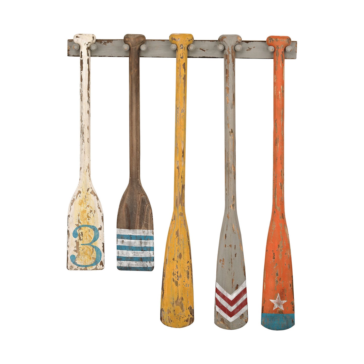 Sterling Industries Hand Painted Oars Wall Display | Modishstore | Wall Decor