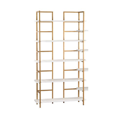 Sterling Industries White And Gold Shelving Unit