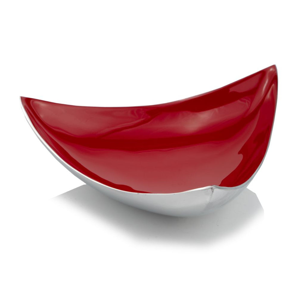 Buffed And Poppy Red Trigon Tray By Homeroots | Decorative Trays & Dishes | Modishstore - 2