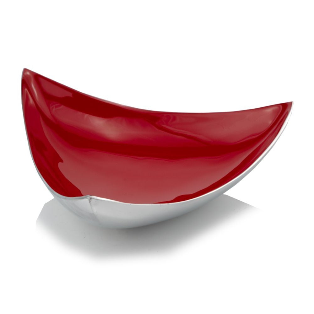 Buffed And Poppy Red Trigon Tray By Homeroots | Decorative Trays & Dishes | Modishstore - 2