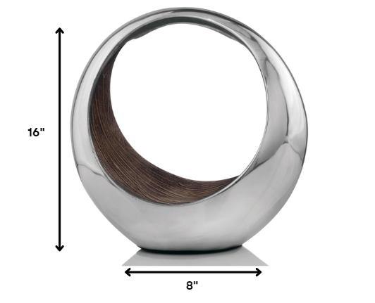 Buffed And Brown Bronze Two Tone Ring Threads Large Bowl By Homeroots | Decorative Bowls | Modishstore - 3