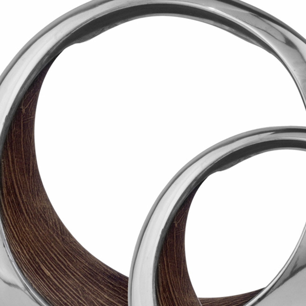 Buffed And Brown Bronze Two Tone Ring Threads Large Bowl By Homeroots | Decorative Bowls | Modishstore - 5