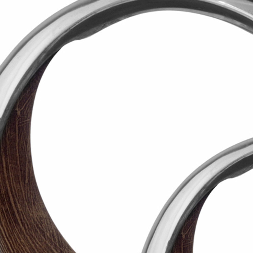 Buffed And Brown Bronze Two Tone Ring Threads Large Bowl By Homeroots | Decorative Bowls | Modishstore - 6