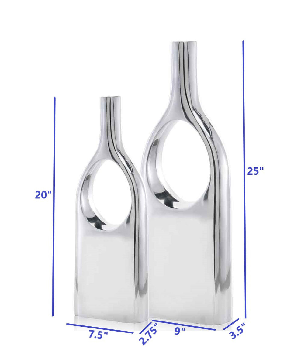 Buffed View Thru Vases Set of By Homeroots | Vases | Modishstore - 4