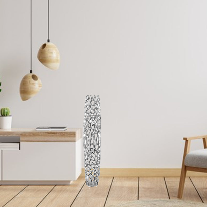 47" Modern Rustic Silver Twigs Barrel Style Floor Vase By Homeroots | Vases | Modishstore
