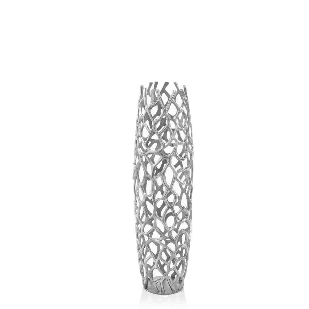 31.5" Modern Rustic Silver Twigs Barrel Style Floor Vase By Homeroots | Vases | Modishstore