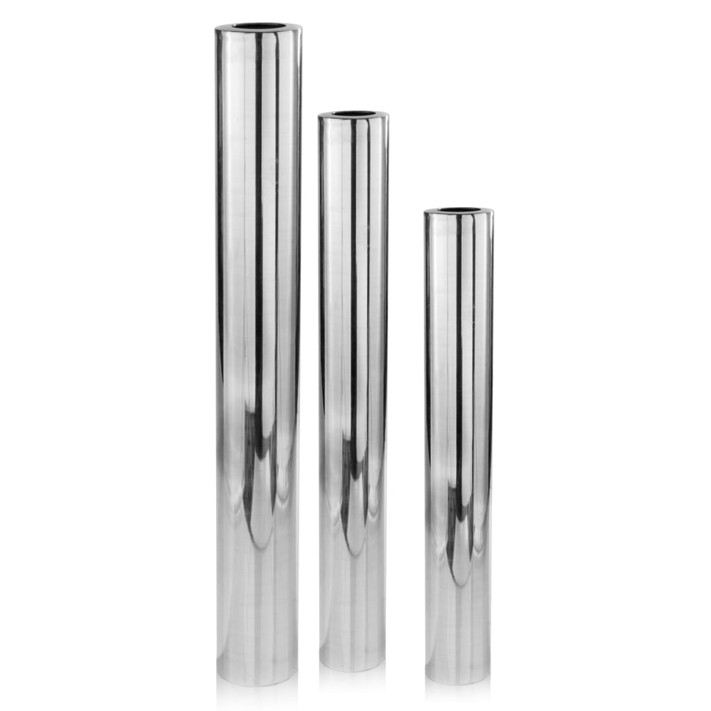 Buffed Large Cylinder Tall Floor Vase By Homeroots | Vases | Modishstore