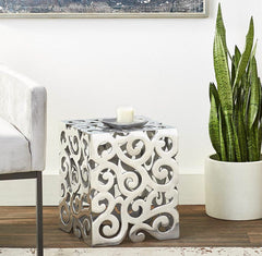 Buffed Paisley Square Stool By Homeroots