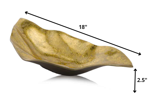Gold And Bronze Metal Tray By Homeroots | Decorative Trays & Dishes | Modishstore - 2