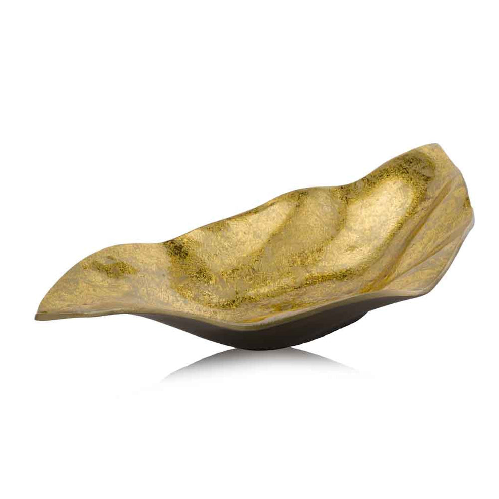 Gold And Bronze Metal Tray By Homeroots | Decorative Trays & Dishes | Modishstore - 3
