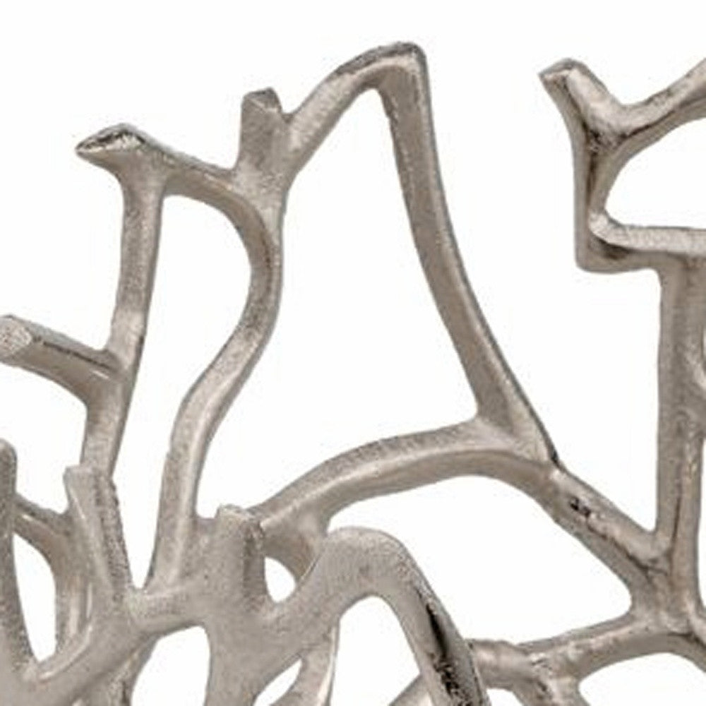 Round Silver Twigs Centerpiece Bowl By Homeroots | Decorative Bowls | Modishstore - 4