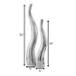 Set of 2 Modern Tall Silver Squiggly Vases By Homeroots | Vases | Modishstore - 3
