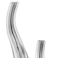 Set of 2 Modern Tall Silver Squiggly Vases By Homeroots | Vases | Modishstore - 5