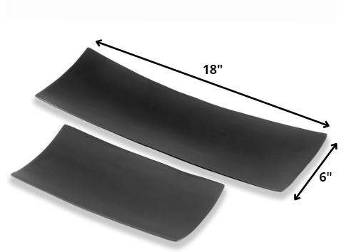 Black Long Trays Set Of 2 By Homeroots | Trays | Modishstore - 2