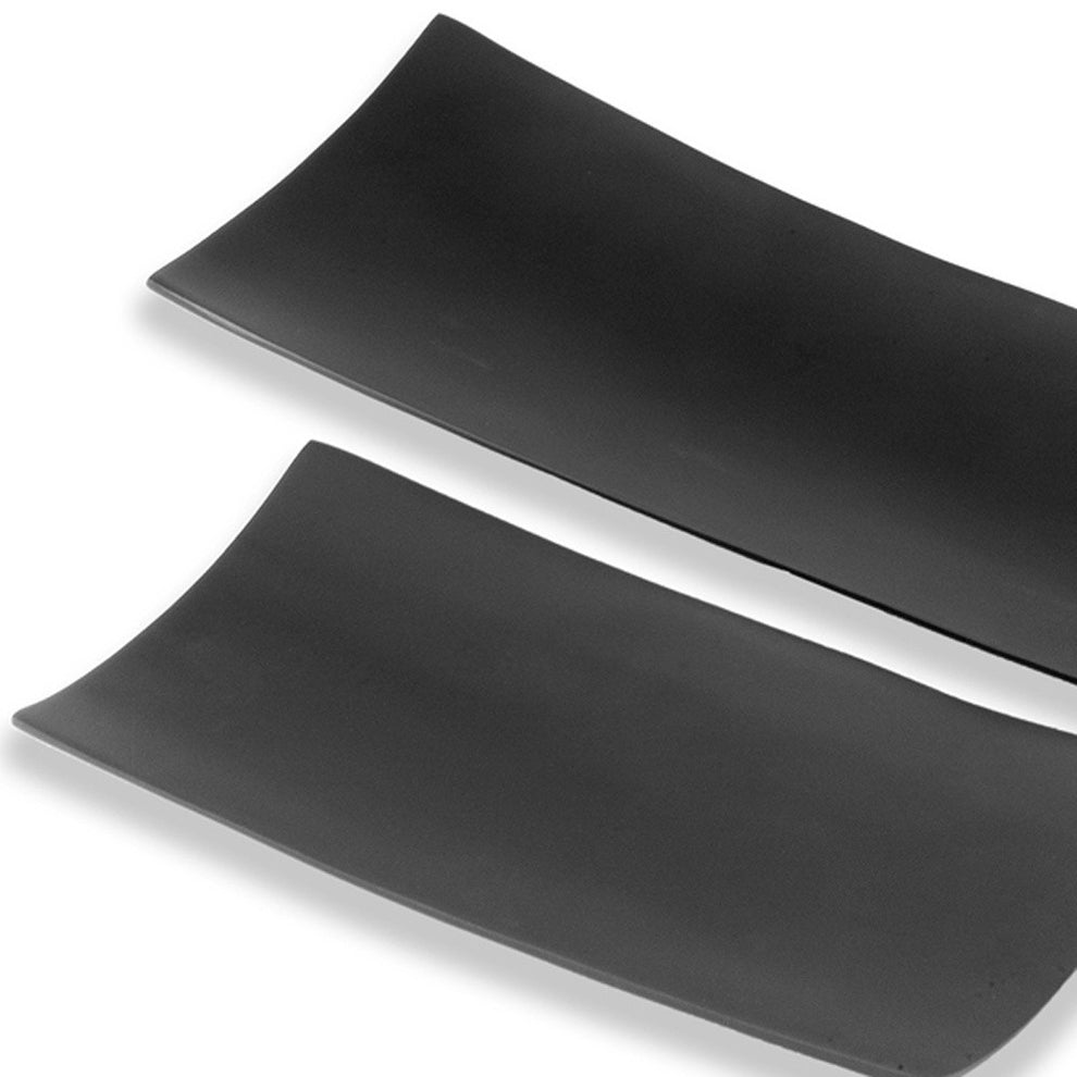 Black Long Trays Set Of 2 By Homeroots | Trays | Modishstore - 4