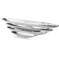 32' Contempo Shiny Silver Long Boat Tray By Homeroots | Decorative Trays & Dishes | Modishstore - 3