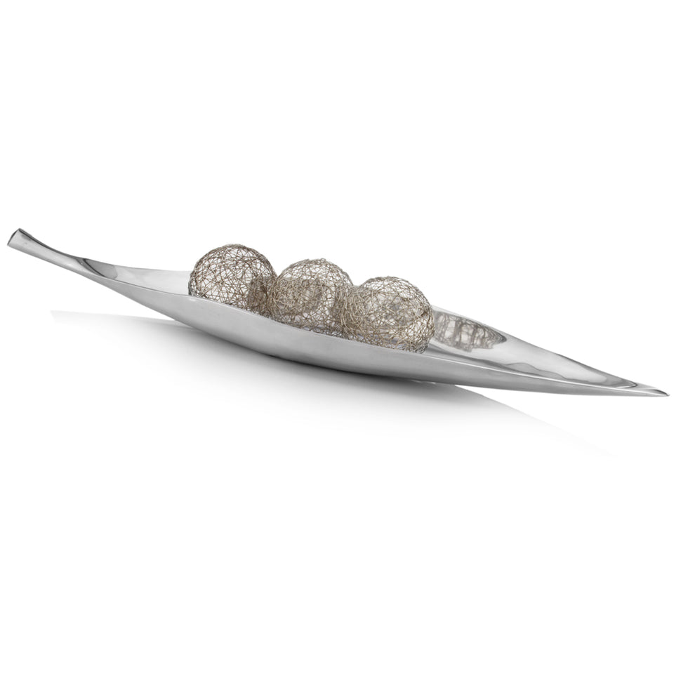 Buffed Tip Long Leaf Tray By Homeroots | Decorative Trays & Dishes | Modishstore - 2