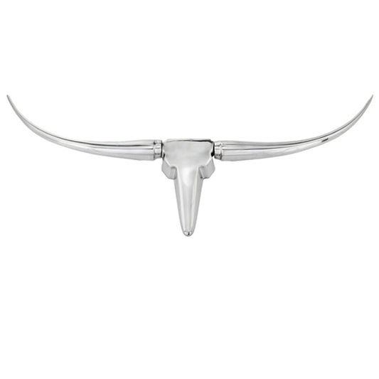 Buffed Long Horn Wall Bust By Homeroots | Sculptures | Modishstore