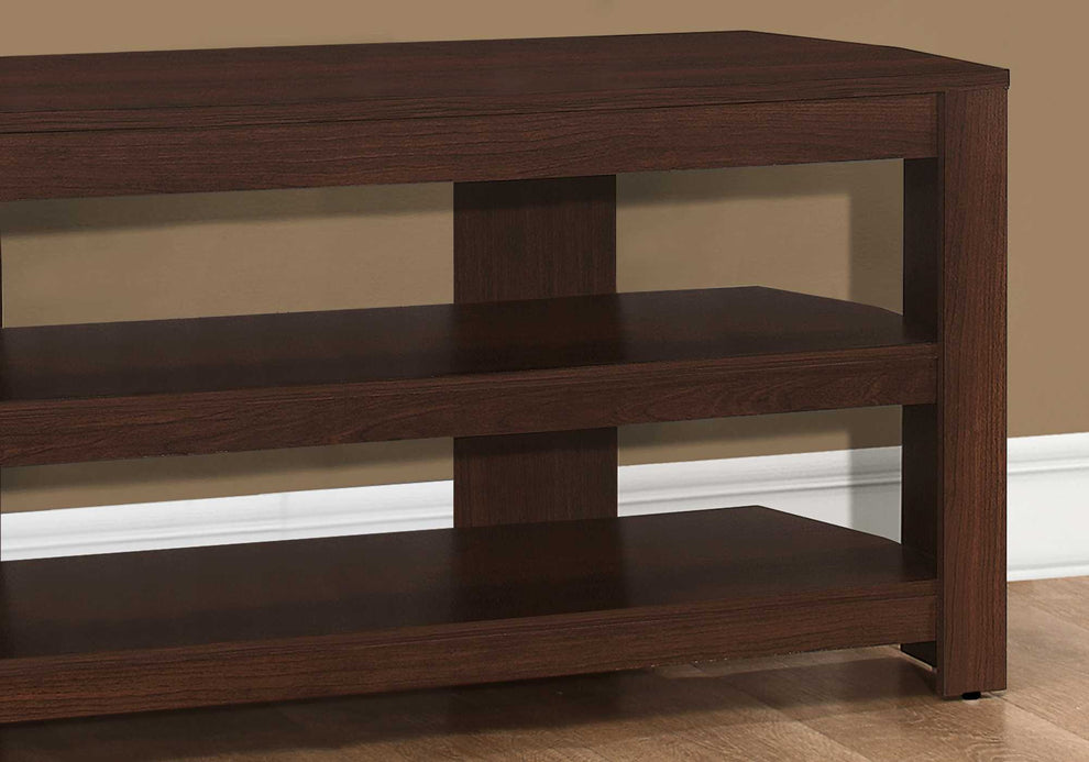 Cherry Particle Board Laminate TV Stand By Homeroots | TV Stands | Modishstore - 2