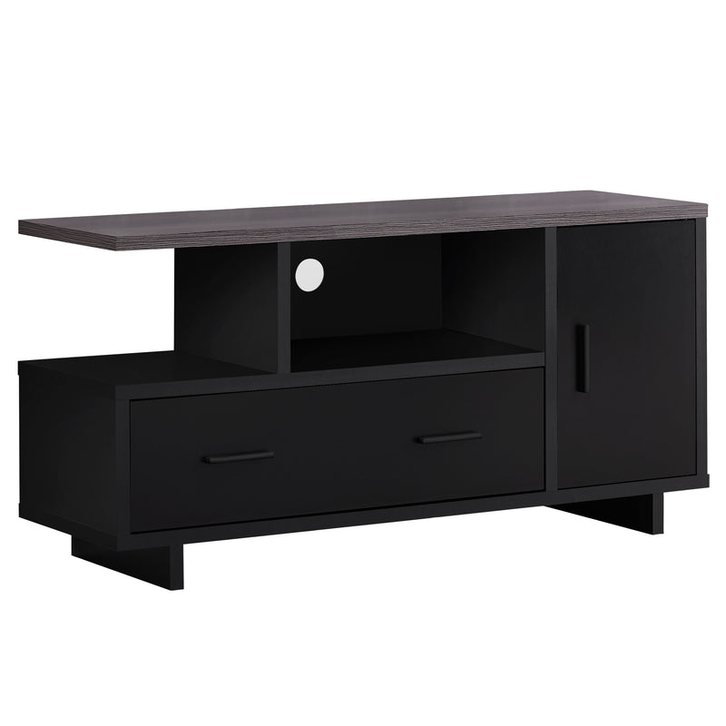 BlackGrey Top With Storage Tv Stand By Homeroots | TV Stands | Modishstore