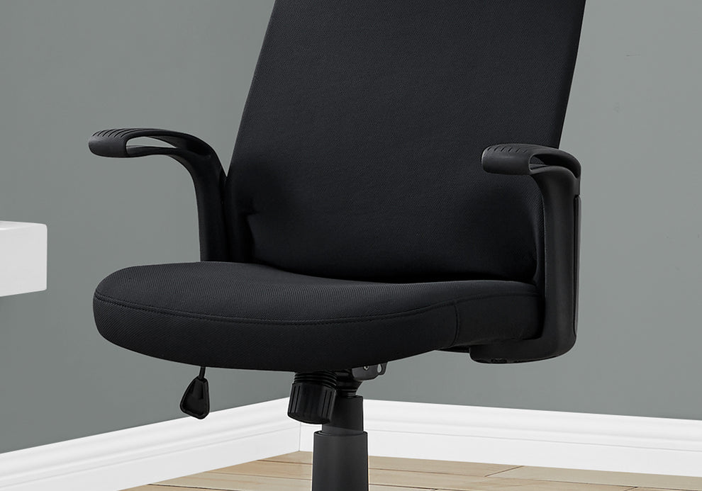 Black Fabric Multi Position Office Chair By Homeroots | Office Chairs | Modishstore - 2