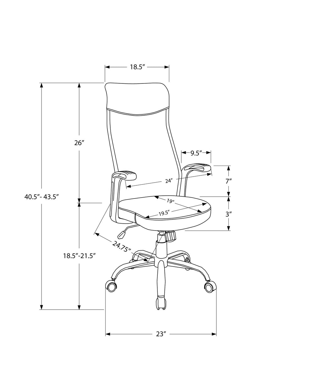 Black Fabric Multi Position Office Chair By Homeroots | Office Chairs | Modishstore - 3