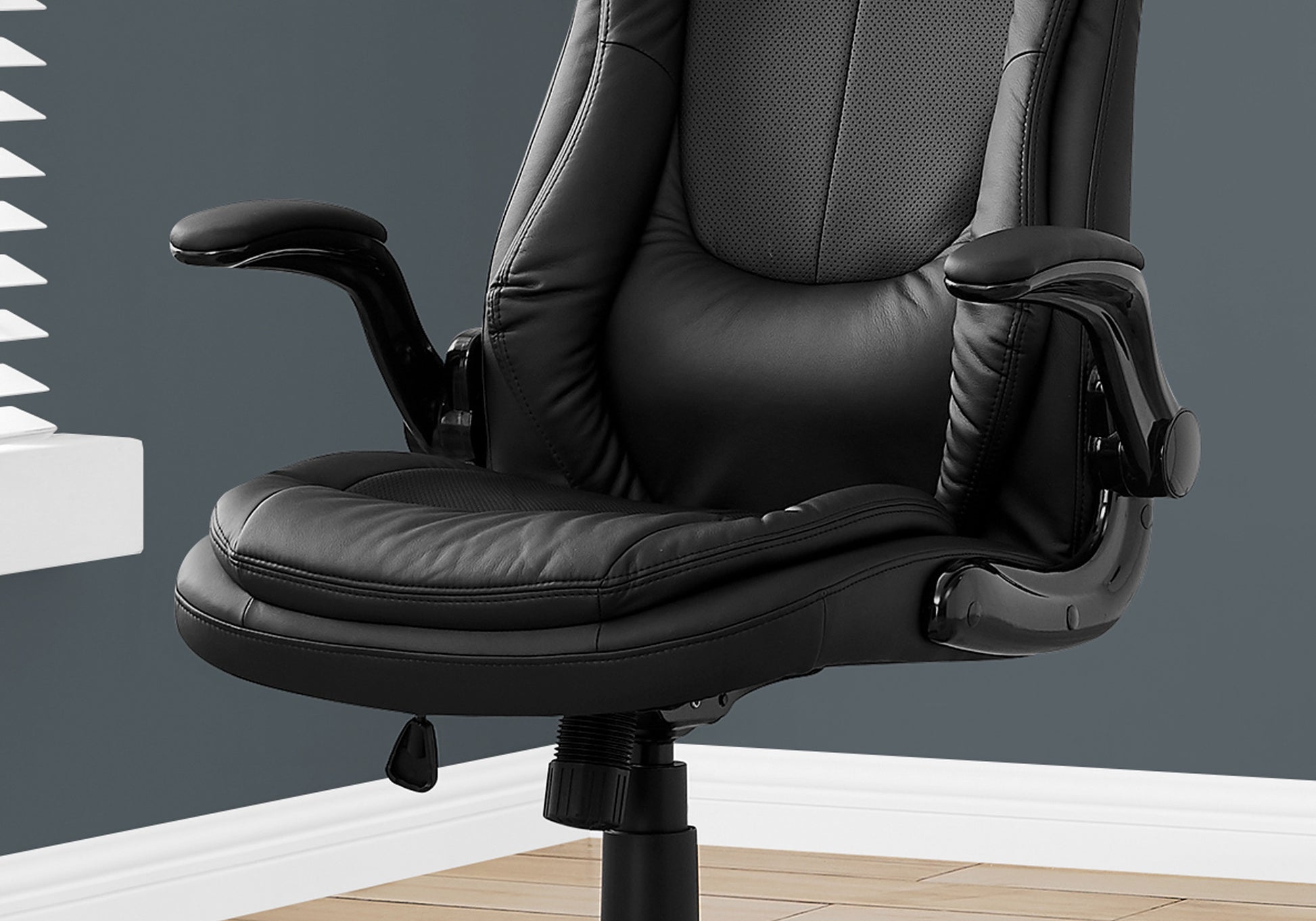 Black LeatherLook High Back Eecutive Office Chair By Homeroots | Office Chairs | Modishstore - 2