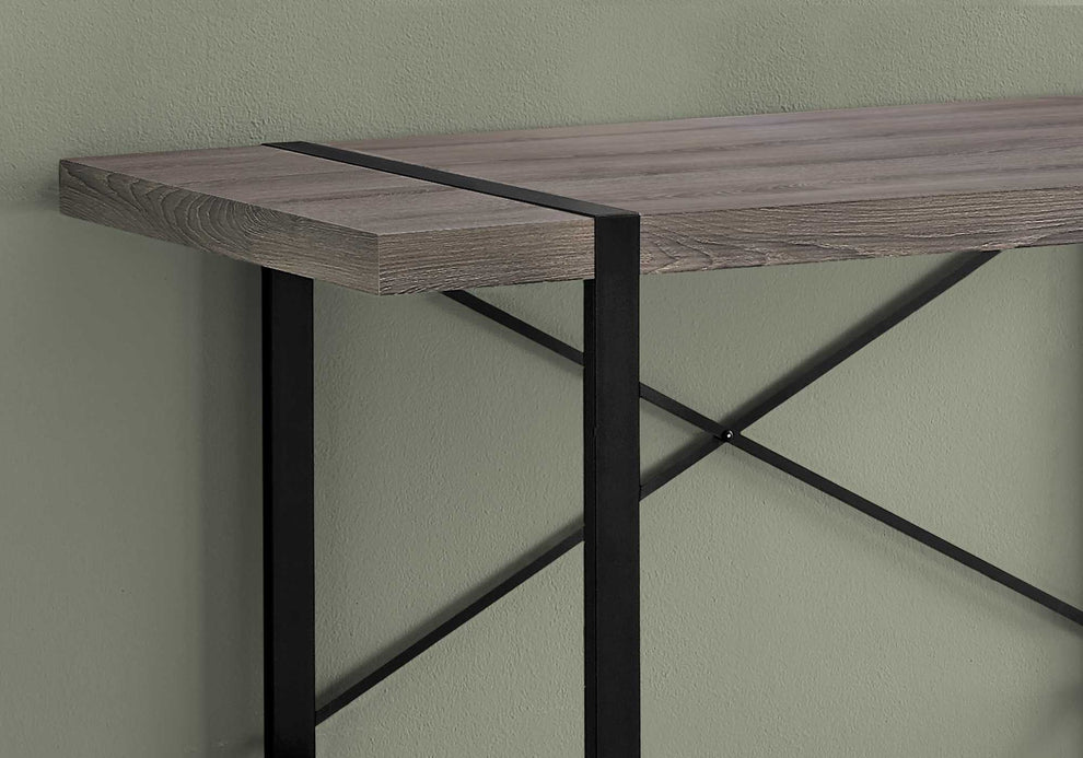Dark TaupeBlack Metal Computer Desk By Homeroots | Desks | Modishstore - 2