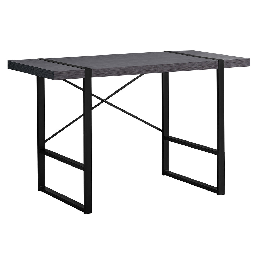 Dark TaupeBlack Metal Computer Desk By Homeroots | Desks | Modishstore - 9