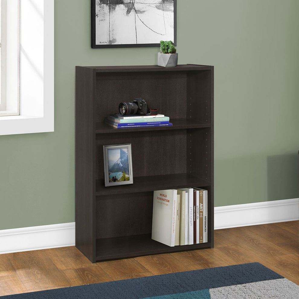 Cherry Shelves Bookcase By Homeroots | Bookcases | Modishstore - 9
