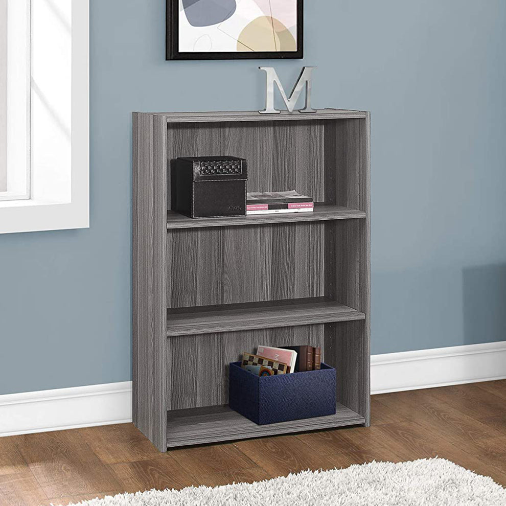 Cherry Shelves Bookcase By Homeroots | Bookcases | Modishstore - 18