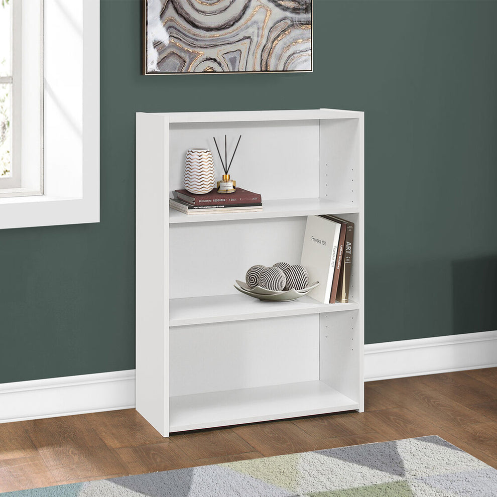 Cherry Shelves Bookcase By Homeroots | Bookcases | Modishstore - 23