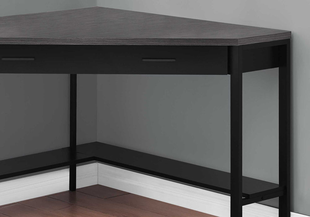 White with Silver Metal Computer Desk By Homeroots | Desks | Modishstore - 6