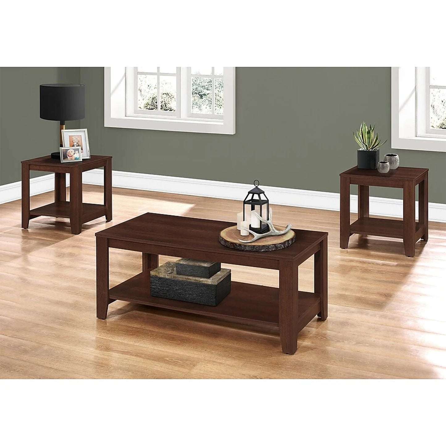 Cherry Table 3pcs Set By Homeroots - 355742 | Accent Tables | Modishstore - 5