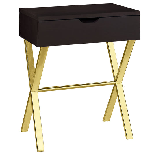 CappuccinoGold Metal Accent Table By Homeroots - 355746 | Accent Tables | Modishstore