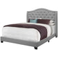 Grey Linen With Chrome Trim - Queen Size Bed By Homeroots | Beds | Modishstore