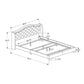 Grey Linen With Chrome Trim - Queen Size Bed By Homeroots | Beds | Modishstore - 3
