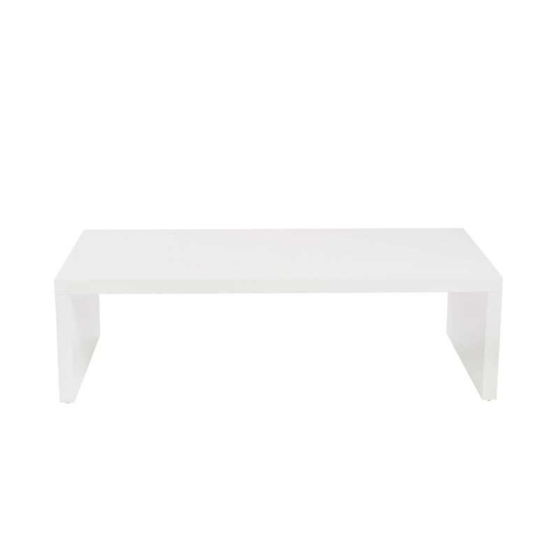 High Gloss White Lacquered MDF Rectangle Coffee Table By Homeroots | Coffee Tables | Modishstore