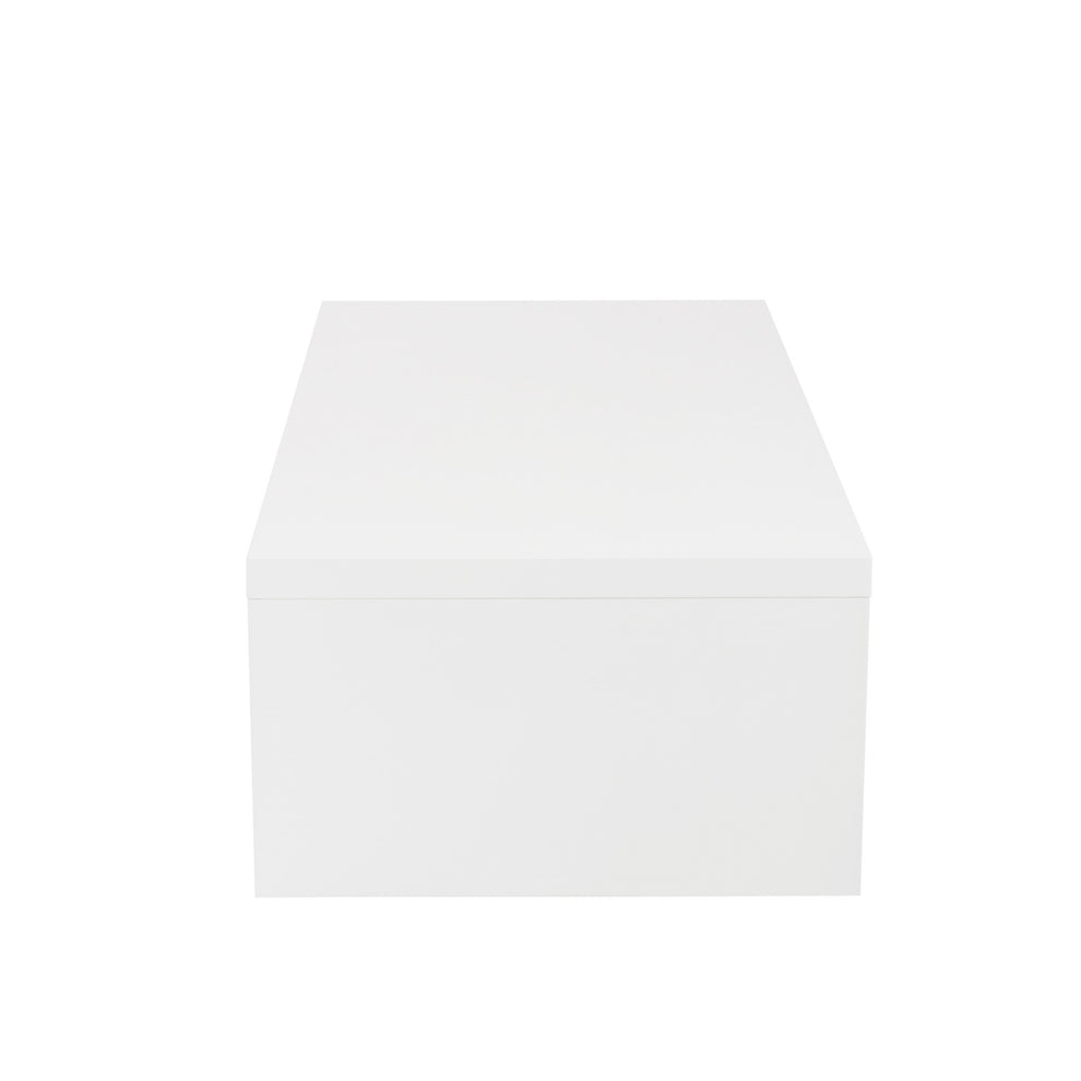 High Gloss White Lacquered MDF Rectangle Coffee Table By Homeroots | Coffee Tables | Modishstore - 3