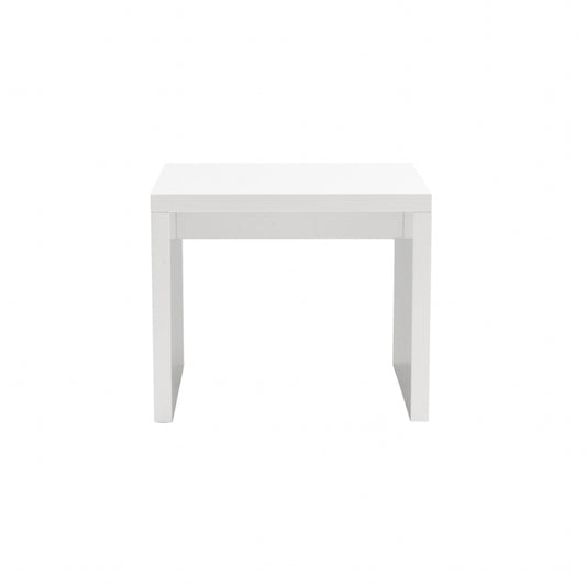 High Gloss White Lacquered MDF Square Side Table By Homeroots | Side Tables | Modishstore