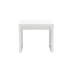 High Gloss White Lacquered MDF Square Side Table By Homeroots
