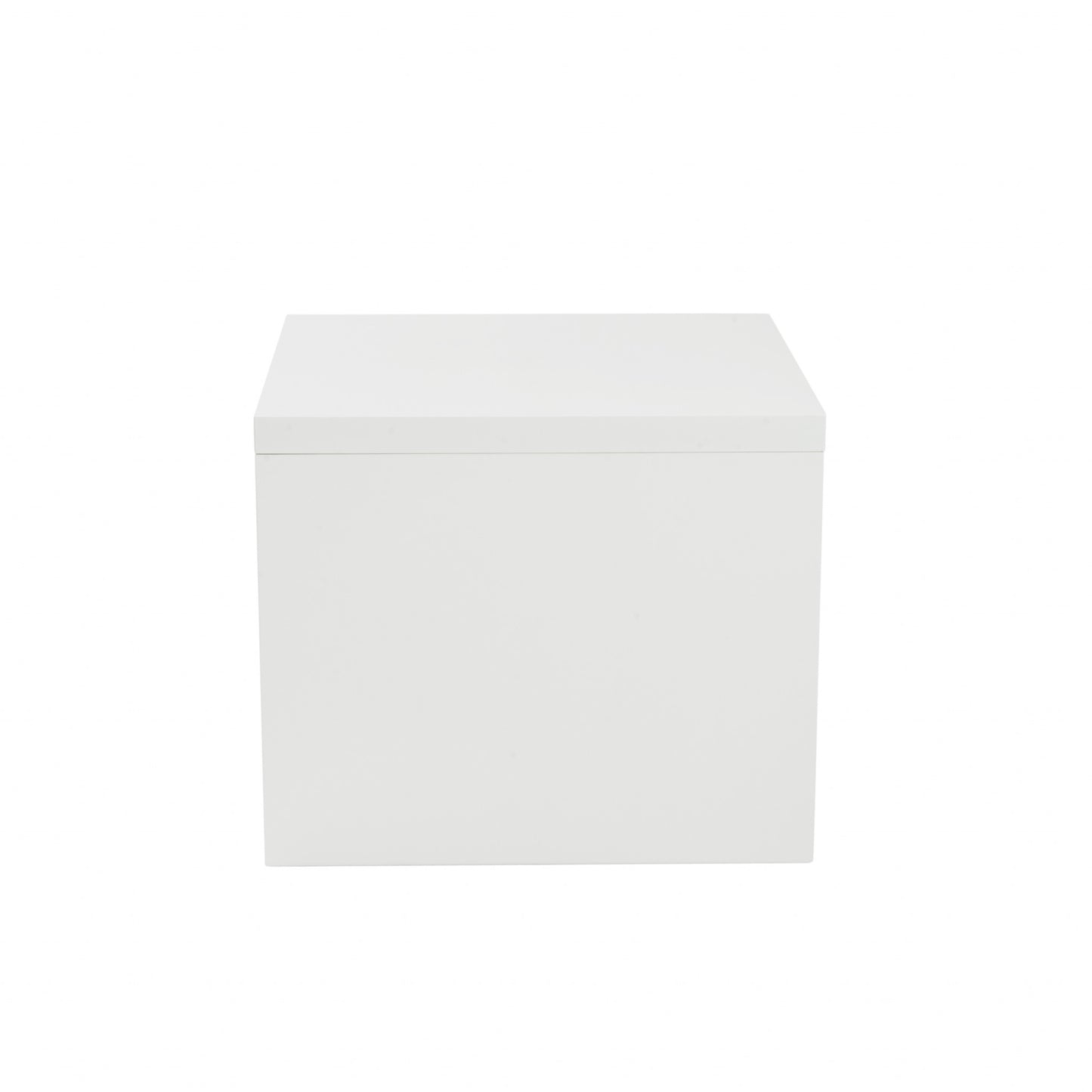 High Gloss White Lacquered MDF Square Side Table By Homeroots | Side Tables | Modishstore - 6